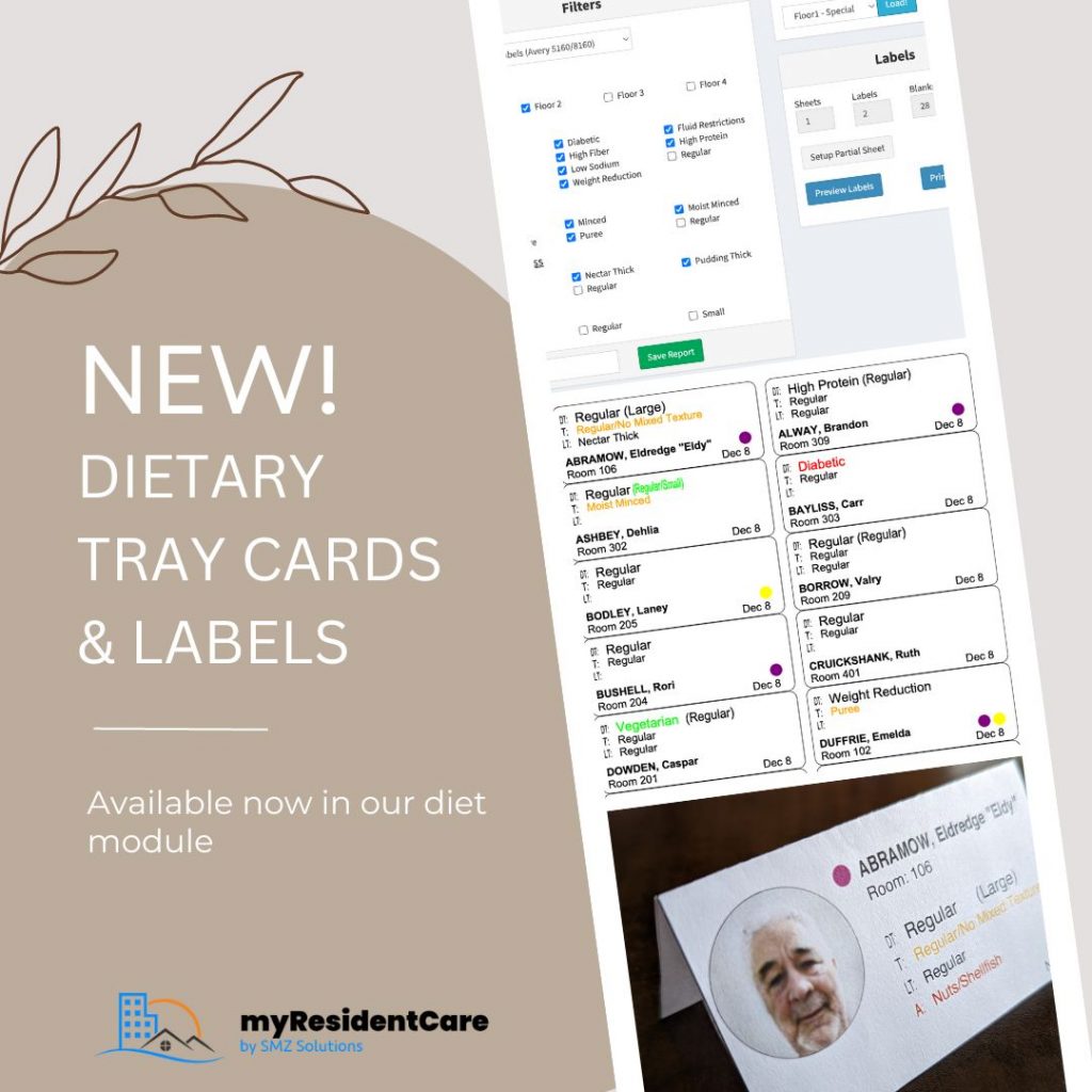 Introducing our new printable dietary tray cards and labels!